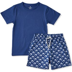 Little Label - Zomerpyjama - Donkerblauw - Bio-katoen