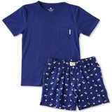 Little Label - Korte Pyjama - Groen - Walvis - Bio-katoen