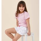 Little Label - Zomer Pyjama - Wit - Bloemetjes - Extra Zachte Bio-katoen