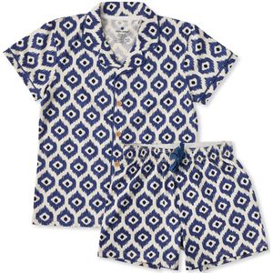 Little Label - Pyjama - Blauw - Shortama - 2-delige Zomerpyjama Jongens - Gestreept