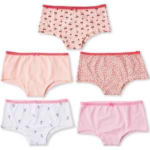 Little Label - Hipster Ondergoed - Roze Geel - Zachte BIO Katoen - 5 Stuks