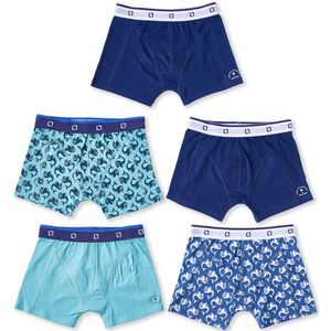 Little Label - Boxershorts - Donkerblauw - Biologisch Katoen - Set van 5