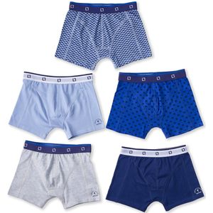Little Label - Boxershorts - Donkerblauw Palm - Biologische Katoen - 5 Pack