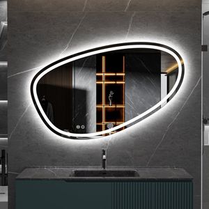 Bella Mirror - Badkamer Spiegel - Asymmetrisch - LED - Anti-condens - 120cm breed - 75cm hoog