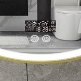 Bella Mirror - Badkamerspiegel - Rond - Gouden Frame - 80CM