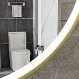 Bella Mirror - Badkamerspiegel - Rond - Gouden Frame - 80CM