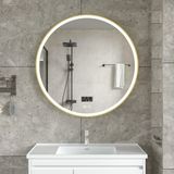 Bella Mirror - Badkamerspiegel - Rond - Gouden Frame - 80CM