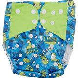 Honeybears – Zwemluier wasbaar – Baby zwemluiers – Wasbare & Verstelbare zwemluier – Zwemluier baby - Blauw/groen octopussen – 0-3 jaar