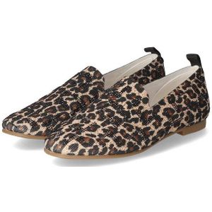 La Strada - Loafer - Beige Leopard - Knitted - Dames
