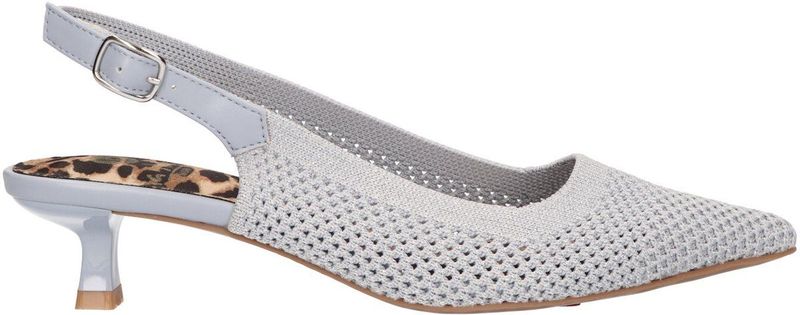 La Strada - Slingback - Lichtgrijs - Knitted - Dames