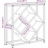 Wijnrek - Zwart Eiken - Hout en Metaal - Ruime Opslag