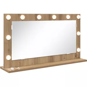 Vanity Bureau Walnoot Vanity Set Met 3 Dimmende Lichten Spiegel Dressoir Met Make-up Kruk Make-up Tafel Home Decor Kaptafel