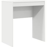 Bureau - Wit - Verwerkt Hout - Ingebouwde Lade - Compact
