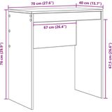 Bureau - Grijs Sonoma - Spaanplaat - Compact Ontwerp