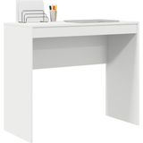 vidaXL Bureau - Wit - Gelaagd Hout - Compact Ontwerp