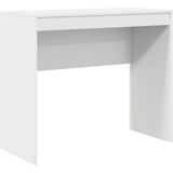 vidaXL Bureau - Wit - Gelaagd Hout - Compact Ontwerp