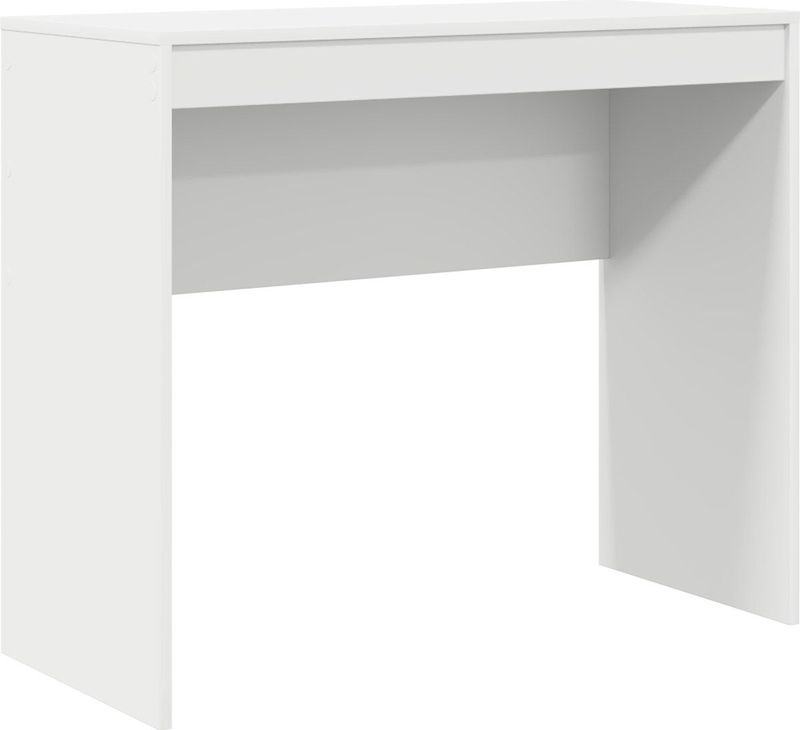 vidaXL Bureau - Wit - Gelaagd Hout - Compact Ontwerp