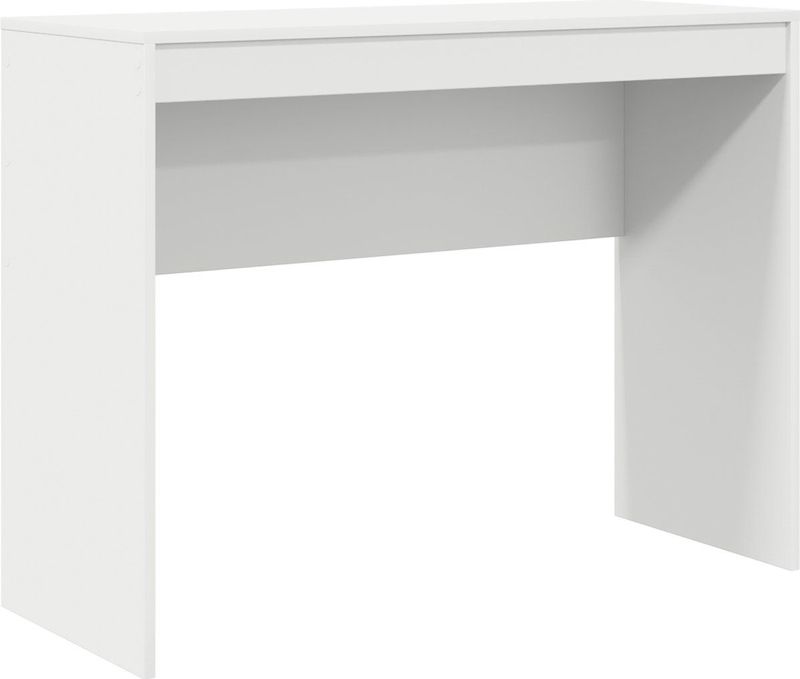 vidaXL Bureau - Wit - Geengineerd Hout - Met Ingebouwde Lade