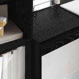 vidaXL Bureau - Zwart Eiken - Kunststof - 100x40x76 cm