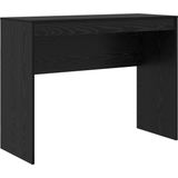vidaXL Bureau - Zwart Eiken - Kunststof - 100x40x76 cm