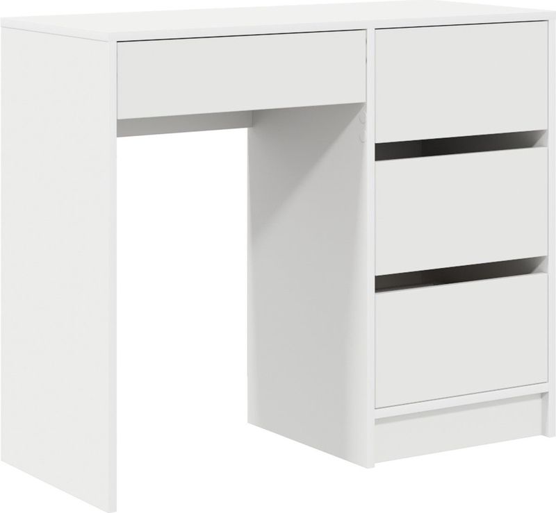 vidaXL Bureau - Wit - Gelaagd Hout - 90x37,5x75 cm
