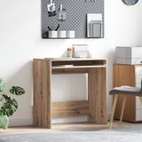 Bureau - Bruin - Bewerkt Hout - Minimalistisch Ontwerp