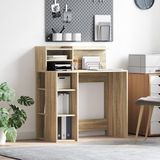 vidaXL Bureau - Sonoma Eiken - Gelaagd Hout - 90x48x101,5 cm