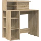 vidaXL Bureau - Sonoma Eiken - Gelaagd Hout - 90x48x101,5 cm