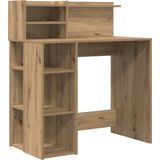 vidaXL Bureau - Artisan Eiken - Kunststof - 90x48x101,5 cm