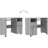 vidaXL Bureau - Grijs Sonoma - Gelaagd Hout - 91x50x77 cm