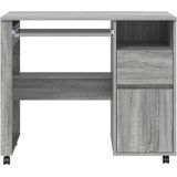 vidaXL Bureau - Grijs Sonoma - Gelaagd Hout - 91x50x77 cm