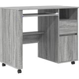 vidaXL Bureau - Grijs Sonoma - Gelaagd Hout - 91x50x77 cm