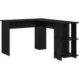 vidaXL - Hoektafel - Bruin - MDF - Ingebouwde Plank