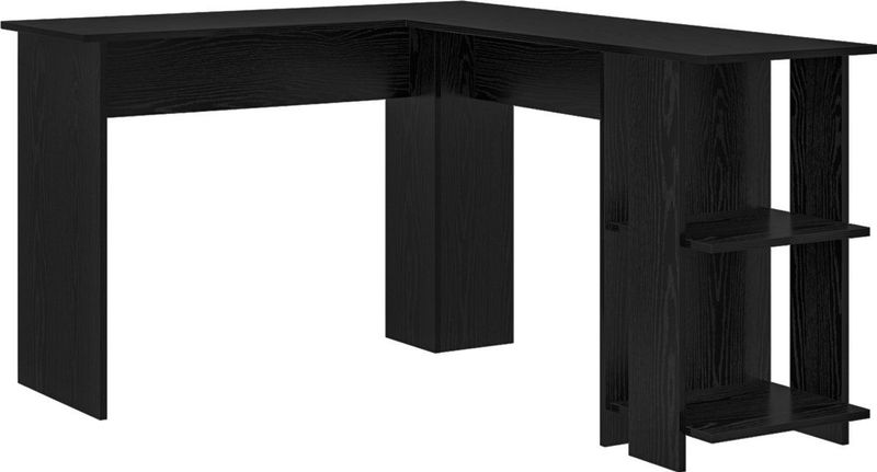 vidaXL - Hoektafel - Bruin - MDF - Ingebouwde Plank