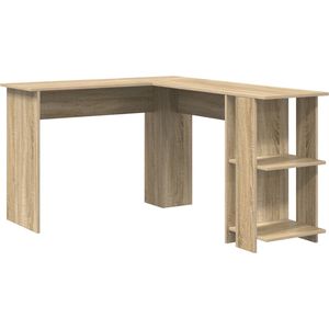 Hoekbureau Nova O - Rechts - 140 x 120 cm - D5 - Grey Wood - Wit One