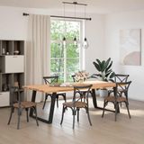 vidaXL Esstisch Hellbraun 240x120x74 cm Massivholz Eiche Rechteckig