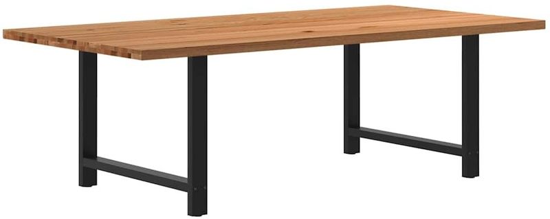 vidaXL Esstisch Hellbraun 240x120x74 cm Massivholz Eiche Rechteckig