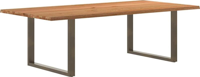 Vidaxl - Esstisch mit Baumkanten 240x120x74 cm Massivholz Eiche Rechteck
