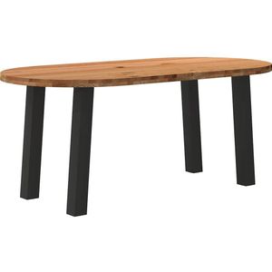 vidaXL Esstisch Hellbraun 180x90x74 cm Massivholz Eiche Oval