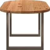 Vidaxl - Esstisch Hellbraun 180x90x74 cm Massivholz Eiche Oval
