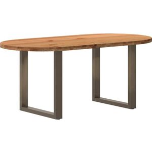Vidaxl - Esstisch Hellbraun 180x90x74 cm Massivholz Eiche Oval
