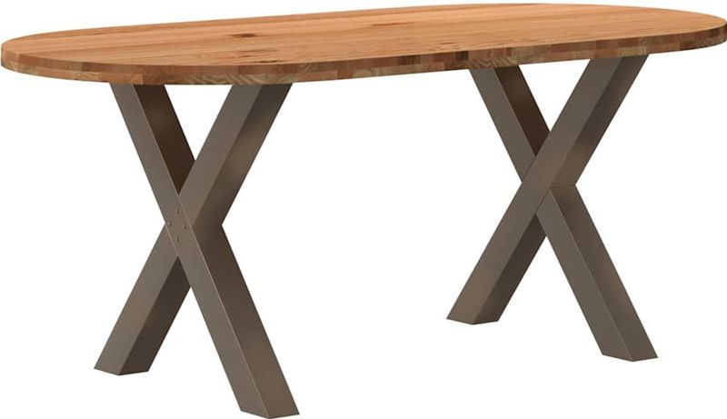 Vidaxl - Esstisch Hellbraun 180x90x74 cm Massivholz Eiche Oval