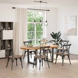 Vidaxl - Esstisch Hellbraun 200x100x74 cm Massivholz Eiche Oval
