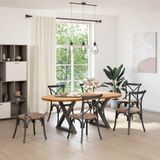 Vidaxl - Esstisch Hellbraun 200x100x74 cm Massivholz Eiche Oval