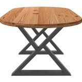 Vidaxl - Esstisch Hellbraun 200x100x74 cm Massivholz Eiche Oval
