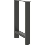 vidaXL - Eettafelpoten - Antraciet - Staal - 2 Stuks