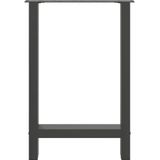vidaXL - Eettafelpoten - Antraciet - Staal - 2 Stuks