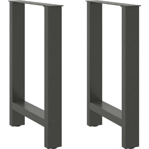 vidaXL - Salontafelpoten - 2 - stx() - cm - staal - antraciet