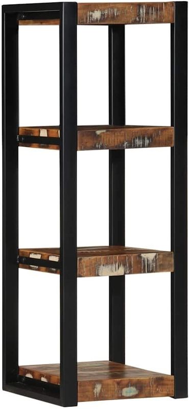 vidaXL - Wandschap - Meerkleurig - Massief Gerecycled Hout