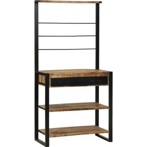 vidaXL - Keukenrek - Bruin - Massief Acaciahout - Mat